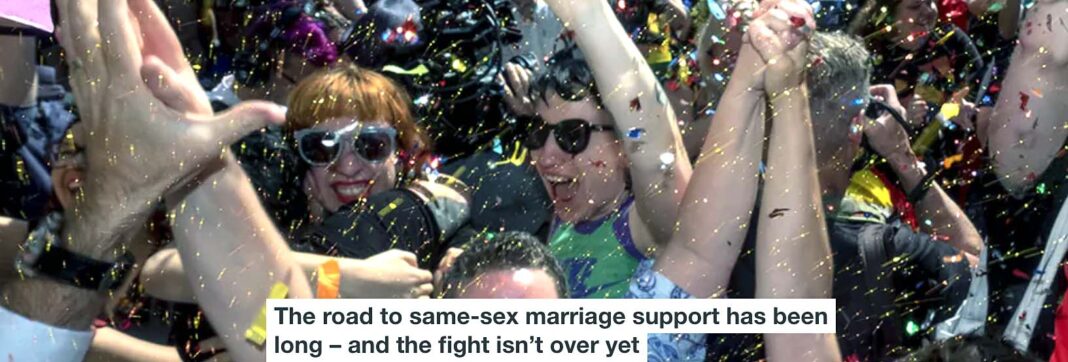THE ROAD TO SAME-SEX MARRIAGE SUPPORT HAS BEEN LONG – AND THE FIGHT ISN’T OVER YET