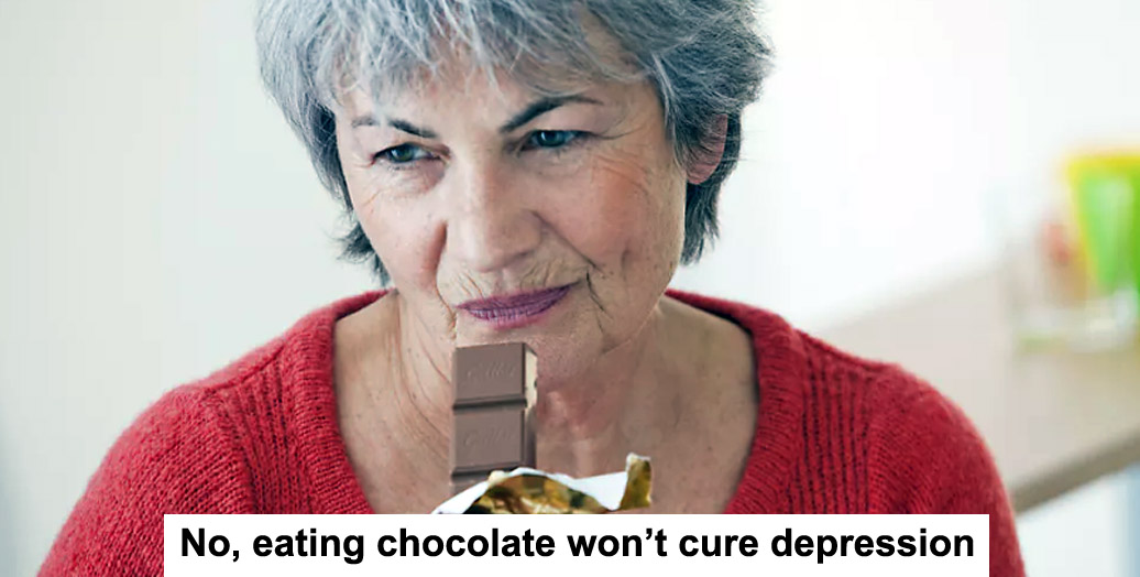 no, eating chocolate won’t cure depression