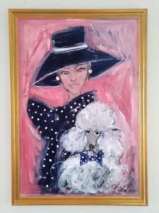 original poodle paintings by maria smirlis australian artist impressionist selling world wide to 14 different countries around the world