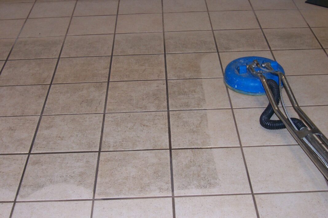 how do you clean grout without scrubbing?