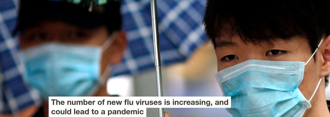 the number of new flu viruses is increasing, and could lead to a pandemic